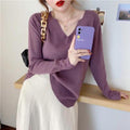 Img 6 - Women V-Neck Loose Outdoor Sweater