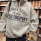 chicHooded Thick Sweatshirt Women Alphabets Printed Loose Lazy Student bf Outerwear