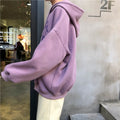 IMG 108 of chicHooded Thick Sweatshirt Women Alphabets Printed Loose Lazy Student bf Outerwear