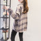 Img 8 - All-Matching Chequered Blouse Loose Brushed Cotton Plus Size Women Wool Coat