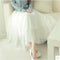 Img 1 - Korean Flare Mesh Flare Skirt Summer Pleated Slim Look Skirt