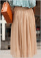 Img 8 - Korean Flare Mesh Flare Skirt Summer Pleated Slim Look Skirt