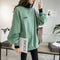 Popular cec High Collar False Two-Piece Sweatshirt Women Korean INS Lazy Thick Tops Outerwear