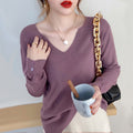 Img 1 - Women V-Neck Loose Outdoor Sweater