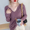 Img 1 - Women V-Neck Loose Outdoor Sweater