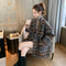 Img 8 - Blazer Women Loose Petite Chequered Mid-Length Thick Wool Coat