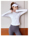 IMG 117 of Fitness Women Jogging Sporty Casual Jacket Zipper Cardigan Stand Collar Tops Yoga Long Sleeved Outerwear