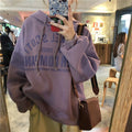 IMG 103 of chicHooded Thick Sweatshirt Women Alphabets Printed Loose Lazy Student bf Outerwear