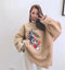 Popular INS Sweatshirt Women Korean Thick Loose Mid-Length Lazy Tops Outerwear
