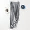 Pajamas Pants Women Long Cotton Outdoor Japanese Chequered Loose Plus Size Single Piece Home Activewear