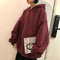 Img 5 - Hooded Sweatshirt insThick All-Matching Solid Colored Korean Loose Long Sleeved Tops Women Student