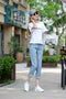 IMG 146 of Korean BFLoose Trendy Ripped Denim Pants Women Ankle-Length Pants Harem Pants