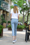 IMG 150 of Korean BFLoose Trendy Ripped Denim Pants Women Ankle-Length Pants Harem Pants