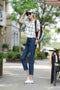 IMG 124 of Korean BFLoose Trendy Ripped Denim Pants Women Ankle-Length Pants Harem Pants