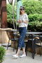 IMG 128 of Korean BFLoose Trendy Ripped Denim Pants Women Ankle-Length Pants Harem Pants