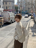 IMG 110 of Thick Korean Loose BFPrinted Non Popular Elegant Long Sleeved Sweatshirt Women Outerwear