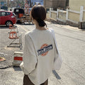 IMG 103 of Thick Korean Loose BFPrinted Non Popular Elegant Long Sleeved Sweatshirt Women Outerwear
