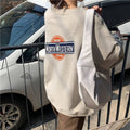 IMG 115 of Thick Korean Loose BFPrinted Non Popular Elegant Long Sleeved Sweatshirt Women Outerwear