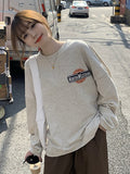 IMG 133 of Thick Korean Loose BFPrinted Non Popular Elegant Long Sleeved Sweatshirt Women Outerwear