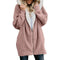 Popular Europe Women Hooded Zipper Cardigan Sweatshirt Outerwear