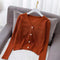IMG 106 of Knitted Cardigan Women Long Sleeved Korean Loose All-Matching Short Matching Undershirt Tops Solid Colored Sweater Outerwear