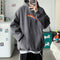 Sweatshirt Hooded Couple Loose Trendy All-Matching Rainbow instb Outerwear