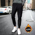 Sporty Men Loose Ankle-Length Casual Thick Slim-Fit Plus Size Korean Pants