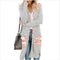 Women Europe Loose Solid Colored Sweater Cardigan Mid-Length Outerwear
