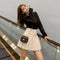 Img 4 - Skirt Pleated High Waist Korean A-Line Elegant Chequered Skirt