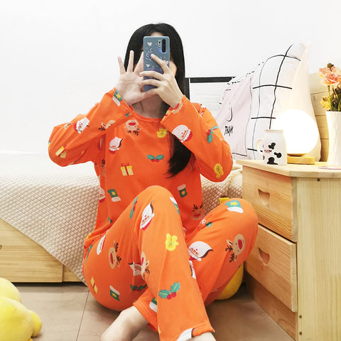 Summer Women Short Sleeve Sets Pajamas Mid-Length Cropped Pants Outdoor Loungewear Mickey Mouse Sleepwear