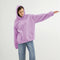 Img 1 - Trendy Women Solid Colored Casual Hooded Sweatshirt