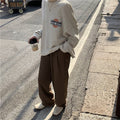 IMG 116 of Thick Korean Loose BFPrinted Non Popular Elegant Long Sleeved Sweatshirt Women Outerwear