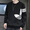 Img 8 - Men Trendy Korean Loose Plus Size Solid Colored Round-Neck Tops Long Sleeved Sweatshirt