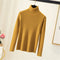 Img 8 - High Collar Women Long Sleeved Slimming Solid Colored Tops All-Matching Stretchable Sweater