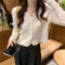 IMG 121 of Knitted Cardigan Women Long Sleeved Korean Loose All-Matching Short Matching Undershirt Tops Solid Colored Sweater Outerwear