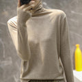 Women Wool Turtleneck All-Matching High Collar Slimming Sweater