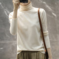 Img 13 - Women Wool Turtleneck All-Matching High Collar Slimming Sweater