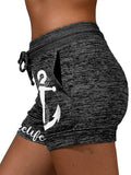 Img 5 - Europe Elastic High Waist Lace Printed Women Shorts Plus Size Casual Pants