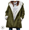 Europe Minimalist Harajuku Solid Colored Casual Button Cardigan Warm Mid-Length Hooded Women Coat Outerwear