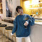 Tops Printed Women Thick Round-Neck Loose All-Matching Casual Korean INS Sweatshirt