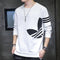 Img 6 - Men Trendy Korean Loose Plus Size Solid Colored Round-Neck Tops Long Sleeved Sweatshirt