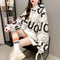 Img 2 - Mid-Length Thick Hooded Sweatshirt Women Loose Tops ins