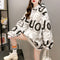 IMG 113 of Mid-Length Thick Hooded Sweatshirt Women Loose Tops ins Outerwear