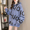IMG 125 of Mid-Length Thick Hooded Sweatshirt Women Loose Tops ins Outerwear