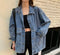 IMG 108 of Denim Women Korean chicLoose All-Matching Student Tops Jacket Vintage Outerwear