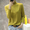 Women Wool Turtleneck All-Matching High Collar Slimming Sweater