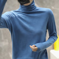 Img 1 - Women Wool Turtleneck All-Matching High Collar Slimming Sweater