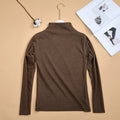 Img 11 - Slimming Korean Casual Elegant Long Sleeved Solid Colored Shirt Sweater