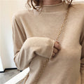 Img 8 - Women Half-Height Collar Loose Slim-Look Outdoor Sweater