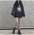 IMG 113 of Thick Sweatshirt Women Korean Loose Mid-Length Vintage Hong Kong Hooded Student Outerwear